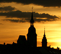 Petrikirche bei Nacht